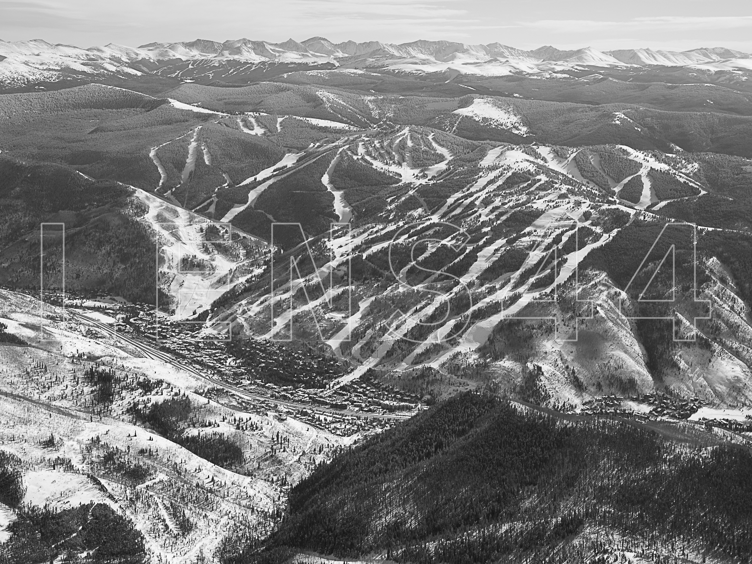 Vail with ski runs in distance