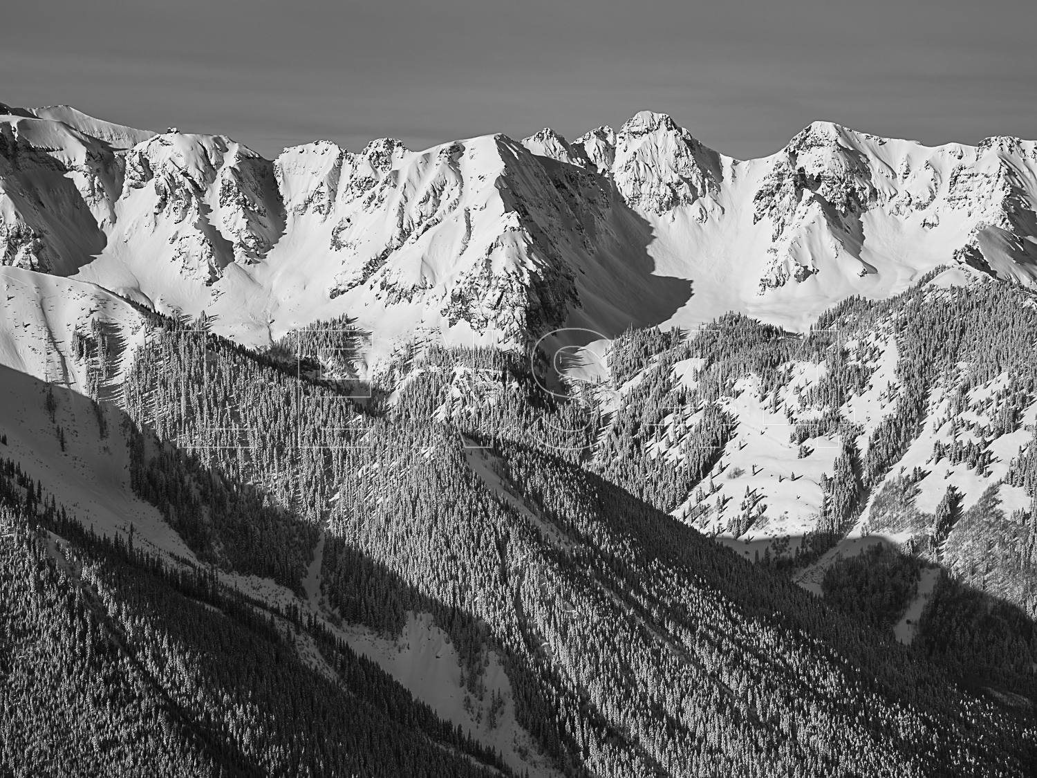 Waterfalls skyline view in Colorado